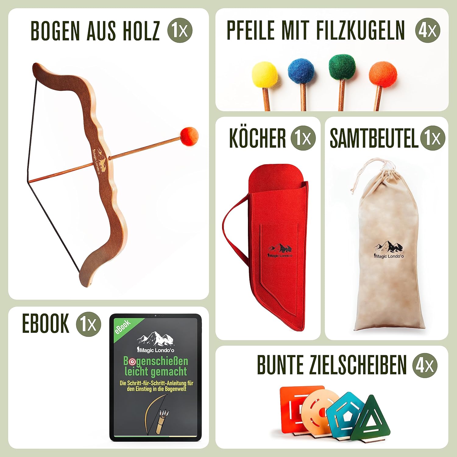 Arco y flecha de madera para niños Arco y flecha de madera para niños